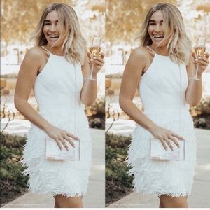 💕Anthropologie x BHLDN Aidan Mattox Fringe Dress